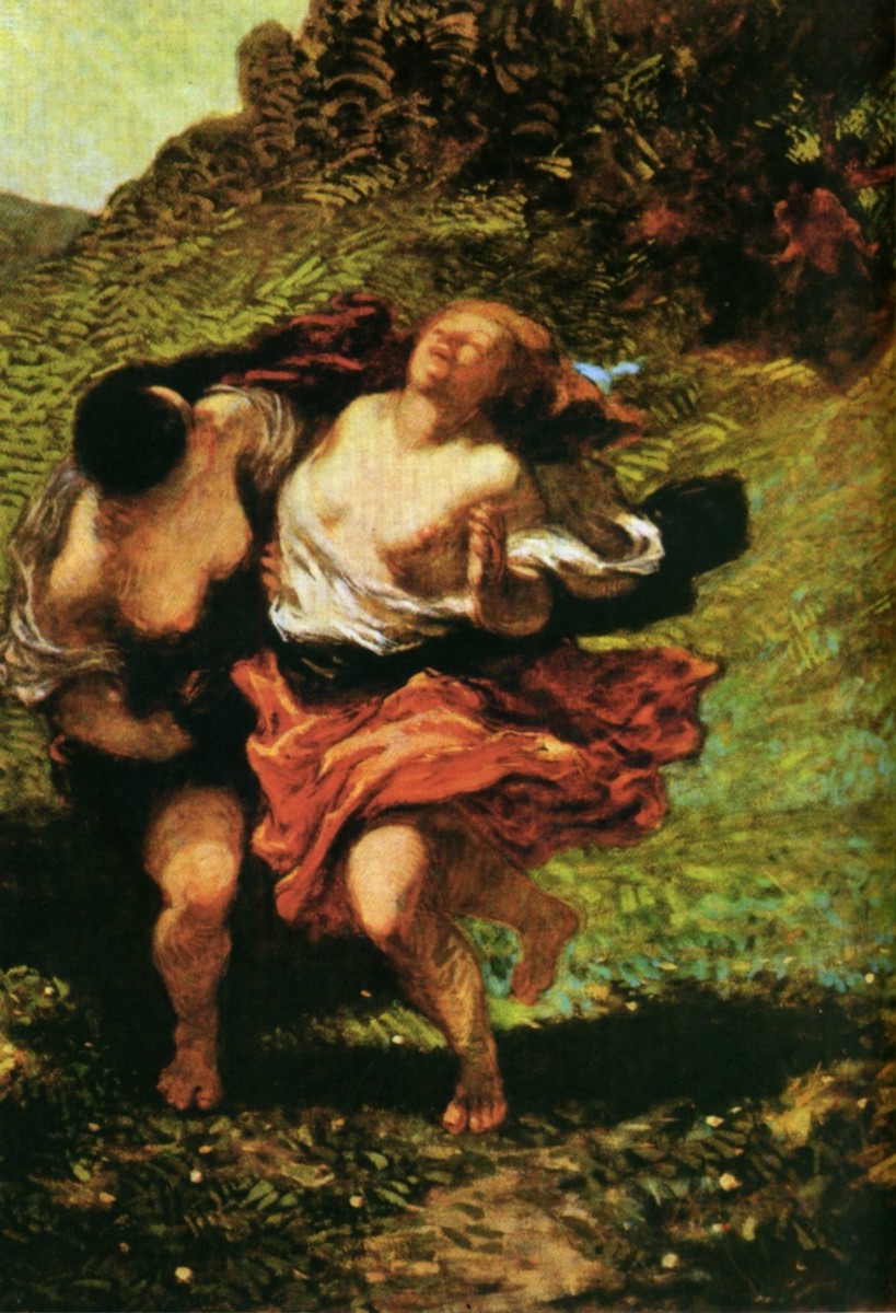1850 Honore Daumier Deux nymphes poursuivies par des satyres.jpg